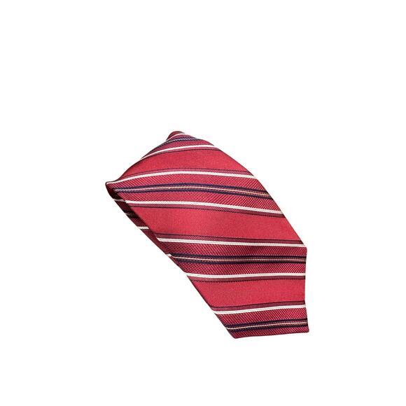 Michael Kors Other - Michael Kors Men’s Tie Neck Tie 100% Silk Striped Red #G971